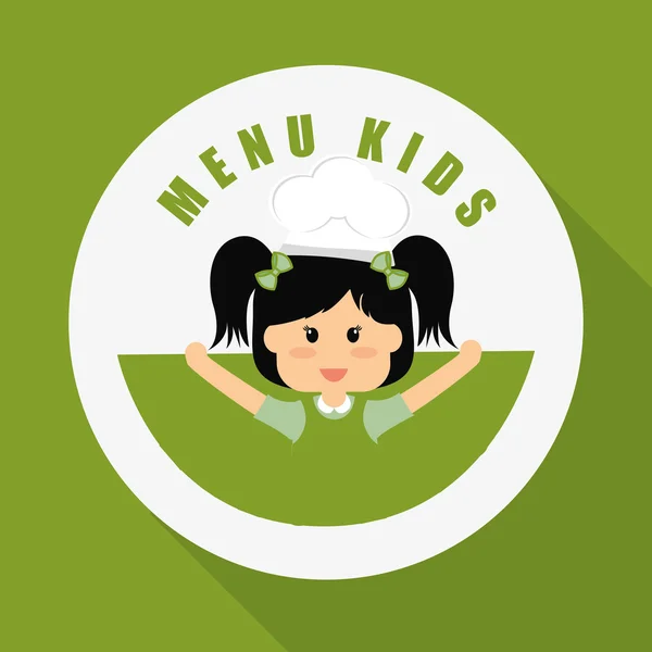 Menu Kids icon design, illustrazione vettoriale, illustrazione vettoriale — Vettoriale Stock