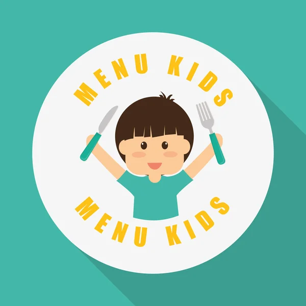 Menu Kids icon design, illustrazione vettoriale, illustrazione vettoriale — Vettoriale Stock