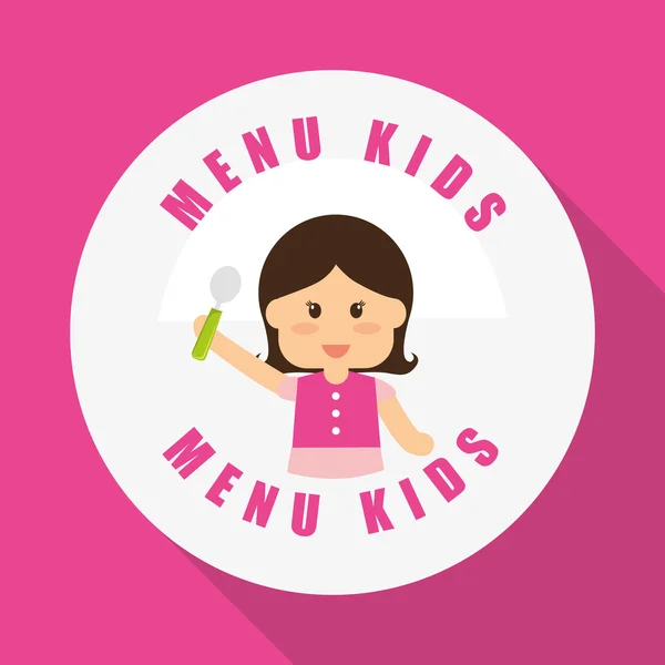 Menu Kids icon design, illustrazione vettoriale, illustrazione vettoriale — Vettoriale Stock