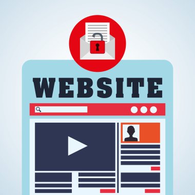 Güvenlik sistemi tasarımı. Koruma simgesi. izole illüstrasyon, vektör