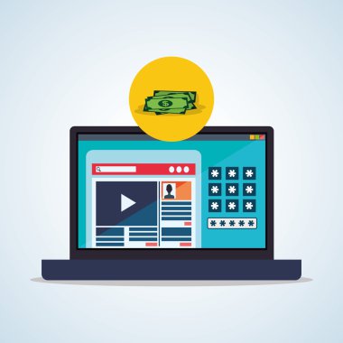 Güvenlik sistemi tasarımı. Koruma simgesi. izole illüstrasyon, vektör