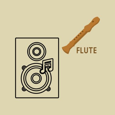 Müzik tasarımı. hoparlör simgesi. Beyaz arka plan, vektör