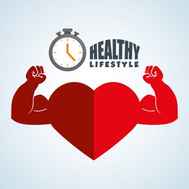 Sağlıklı yaşam tarzı tasarım. Welness simgesi. İzole illüstrasyon, vektör grafiği