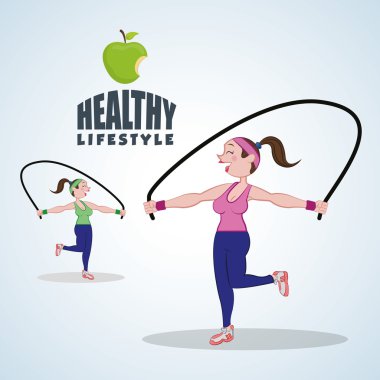 Sağlıklı yaşam tarzı tasarım. Welness simgesi. İzole illüstrasyon, vektör grafiği