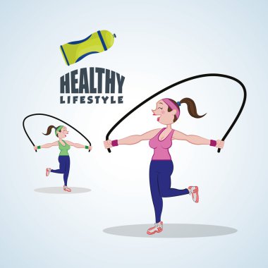 Sağlıklı yaşam tarzı tasarım. Welness simgesi. İzole illüstrasyon, vektör grafiği