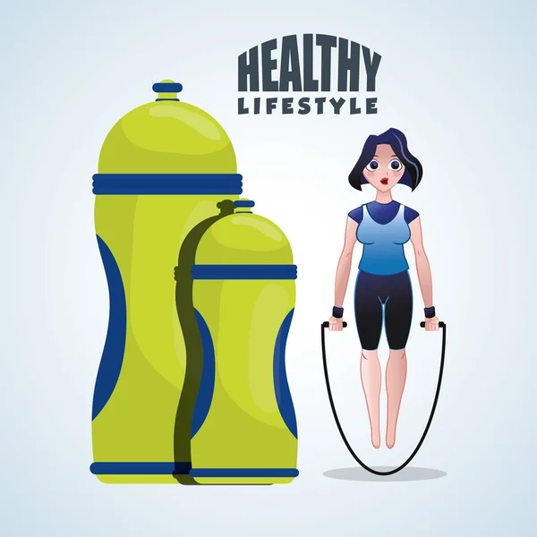 Diseño de estilo de vida saludable. Icono del cuidado del cuerpo. Ilustración aislada, gráfico vectorial — Archivo Imágenes Vectoriales