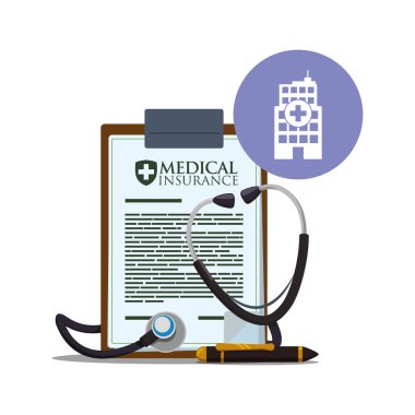 Tıbbi bakım tasarım. Sağlık simgesi. Beyaz arka plan, ayrı tut