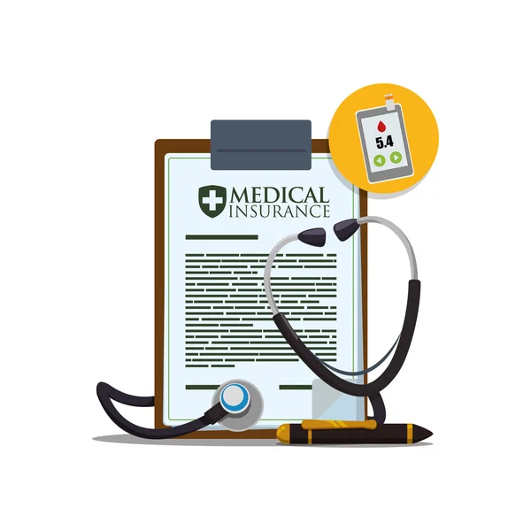 Diseño de atención médica. Icono de atención médica. Fondo blanco, aislado — Vector de stock