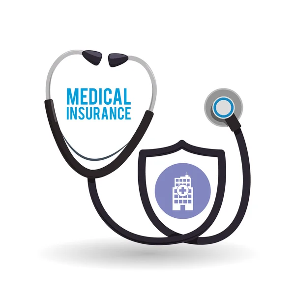 Ontwerp van de medische zorg. Gezondheidszorg pictogram. Witte achtergrond, isoleren — Stockvector
