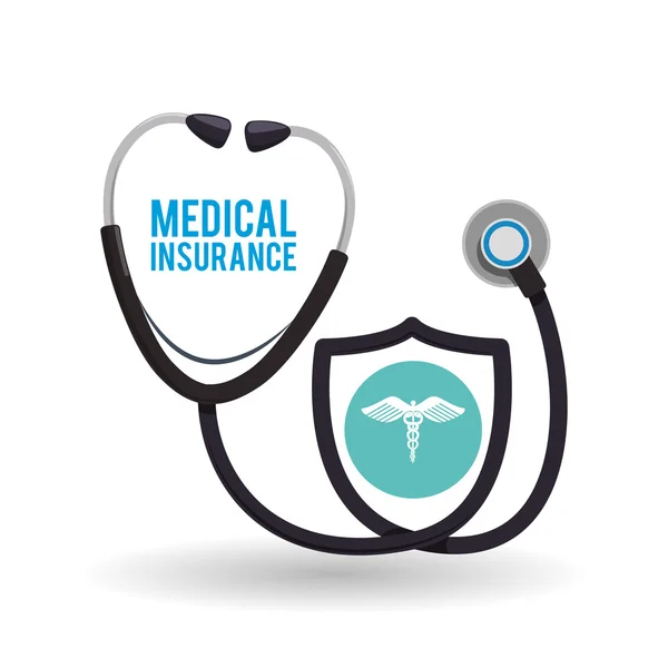 Medicinsk vård design. Hälso-och ikon. Vit bakgrund, isolera — Stock vektor