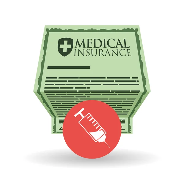 Progettazione di cure mediche. Icona dell'assistenza sanitaria. Fondo bianco, isolare — Vettoriale Stock