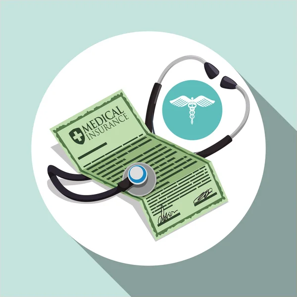 Diseño de atención médica. Icono de atención médica. Fondo blanco, vector — Vector de stock