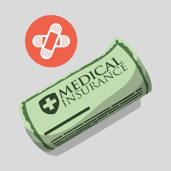 Medical care design. Health care icon. White background, vector — Stock Vector