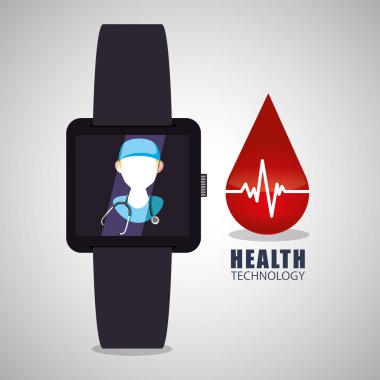 Sağlık tasarım. teknoloji simgesi. izole illüstrasyon, vect