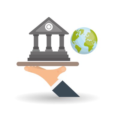 Eğitim tasarım. Üniversite simgesi. Derma ve izole illüstrasyon, yandan bina Üniversitesi