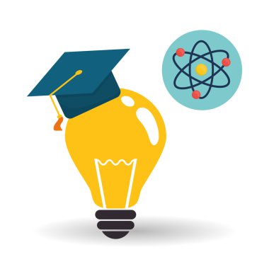 Eğitim tasarım. Üniversite simgesi. Derma ve izole illüstrasyon