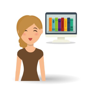 Eğitim tasarım. Üniversite simgesi. Derma ve izole illüstrasyon, insanlar avatar