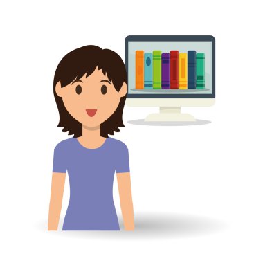 Eğitim tasarım. Üniversite simgesi. Derma ve izole illüstrasyon, insanlar avatar