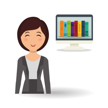 Eğitim tasarım. Üniversite simgesi. Derma ve izole illüstrasyon, insanlar avatar