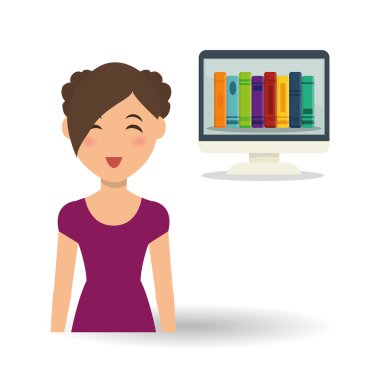 Eğitim tasarım. Üniversite simgesi. Derma ve izole illüstrasyon, insanlar avatar