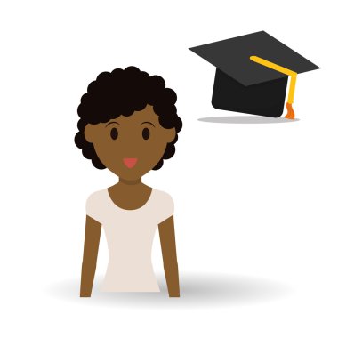 Eğitim tasarım. Üniversite simgesi. Derma ve izole illüstrasyon, insanlar avatar