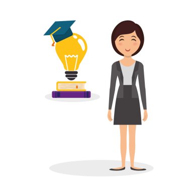 Eğitim tasarım. Üniversite simgesi. Derma ve izole illust