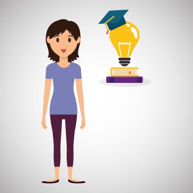 Eğitim tasarım. Üniversite simgesi. Derma ve izole illust