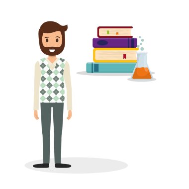 Eğitim tasarım. Üniversite simgesi. Derma ve izole illust