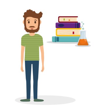 Eğitim tasarım. Üniversite simgesi. Derma ve izole illust