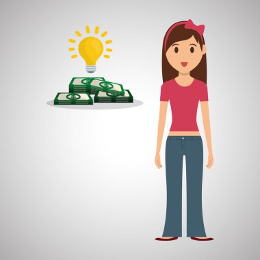 Para tasarım kaydedin. Mali madde. Derma illüstrasyon, vecto