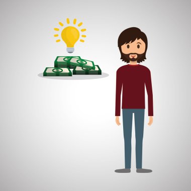 Para tasarım kaydedin. Mali madde. Derma illüstrasyon, vecto