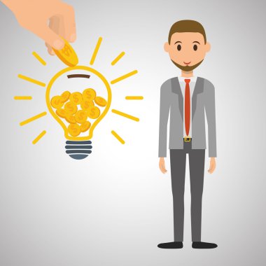 Para tasarım kaydedin. Mali madde. Derma illüstrasyon, vecto