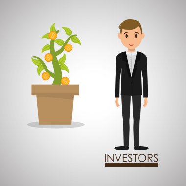 Yönetim tasarım. Kişi simgesi. İzole illüstrasyon