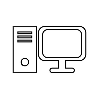 Masaüstü bilgisayar kutsal kişilerin resmi, vektör