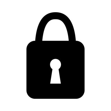 güvenli kilit simgesi, vektör