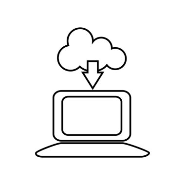 Dizüstü internet kavramı, vektör