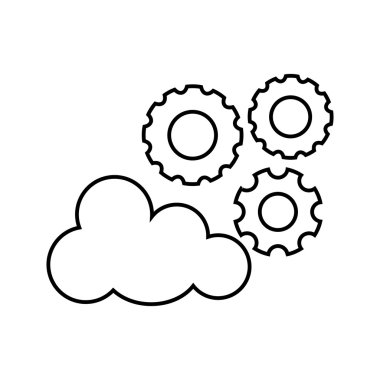 bulut kavramı simge, vektör