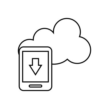 Smartphone kavramı illüstrasyon, vektör