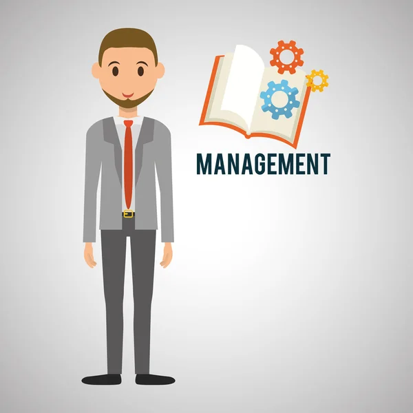 Managementdesign. Persönlichkeitssymbol. Vereinzelte Illustration — Stockvektor