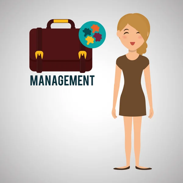 Managementdesign. Persönlichkeitssymbol. Vereinzelte Illustration — Stockvektor