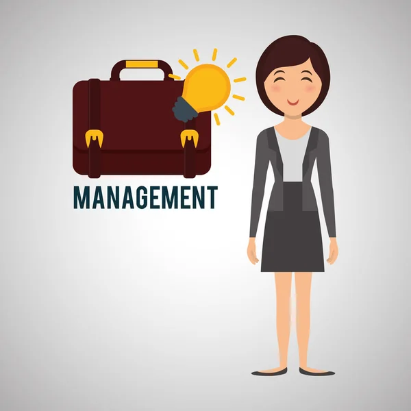 Managementdesign. Persönlichkeitssymbol. Vereinzelte Illustration — Stockvektor