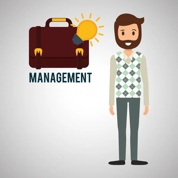 Managementdesign. Persönlichkeitssymbol. Vereinzelte Illustration — Stockvektor