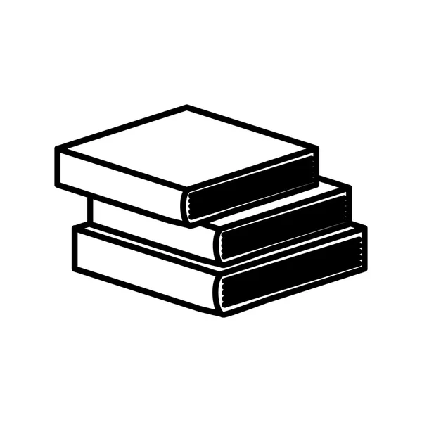 Montón de libros, vector — Vector de stock