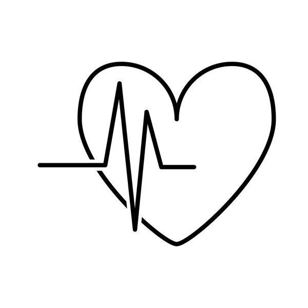 Icono de la frecuencia cardíaca, vector — Vector de stock