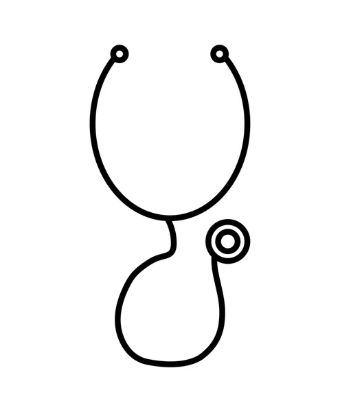 Medische stethoscoop pictogram, vector — Stockvector