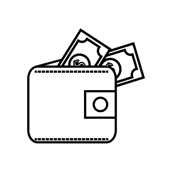 Brieftasche Design-Symbol, Vektor — Stockvektor