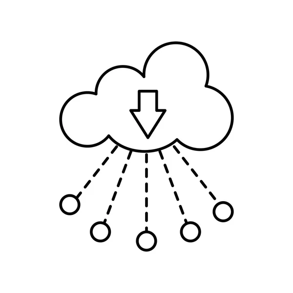 Concepto de nube icono, vector — Archivo Imágenes Vectoriales