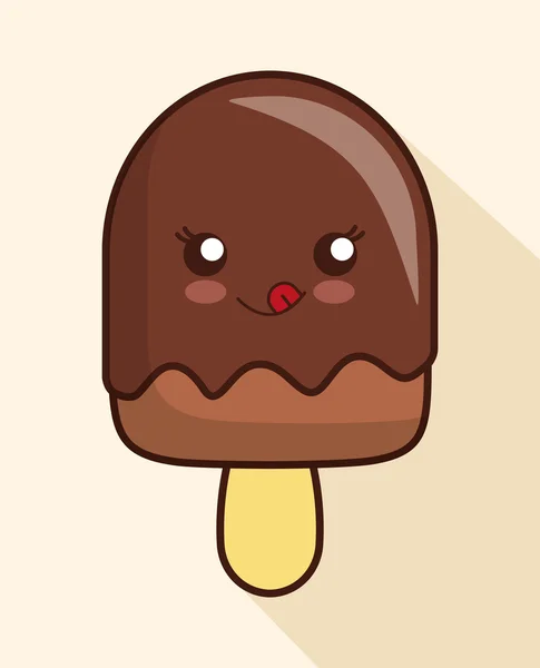 Ijs ontwerp. Cartoon icoon. dessert illustratie, — Stockvector