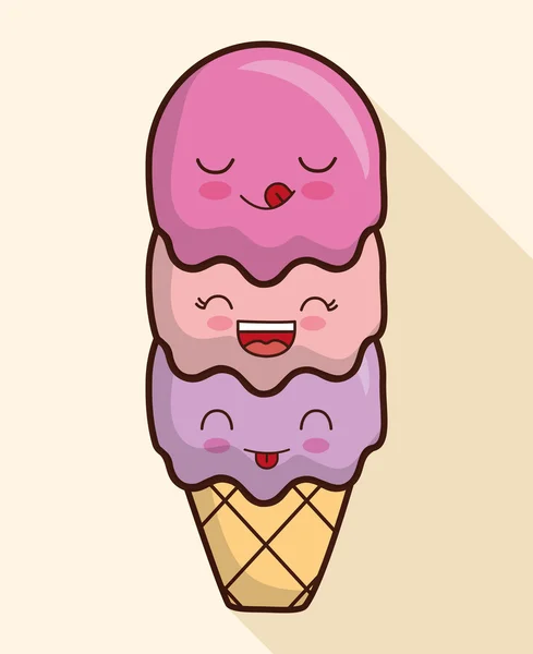 Ijs ontwerp. Cartoon icoon. dessert illustratie, — Stockvector