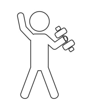 izole ağırlıklar tasarım. Sağlıklı yaşam tarzı kavramı , vektör gra